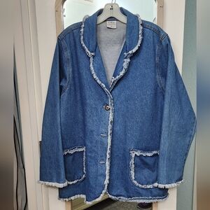 Cove Frayed Edge Blue Jean Jacket